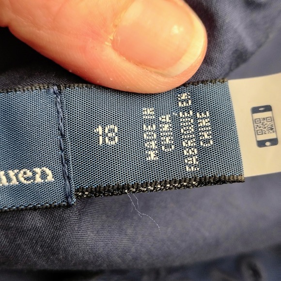 Polo By Ralph Lauren 18 One Shoulder Eyelet Scalloped Tie Waist Top Nautical - Picture 7 of 11